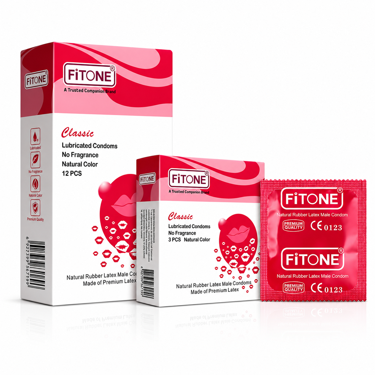FiTONE Classic Condoms – Premium Protection (Strawberry)